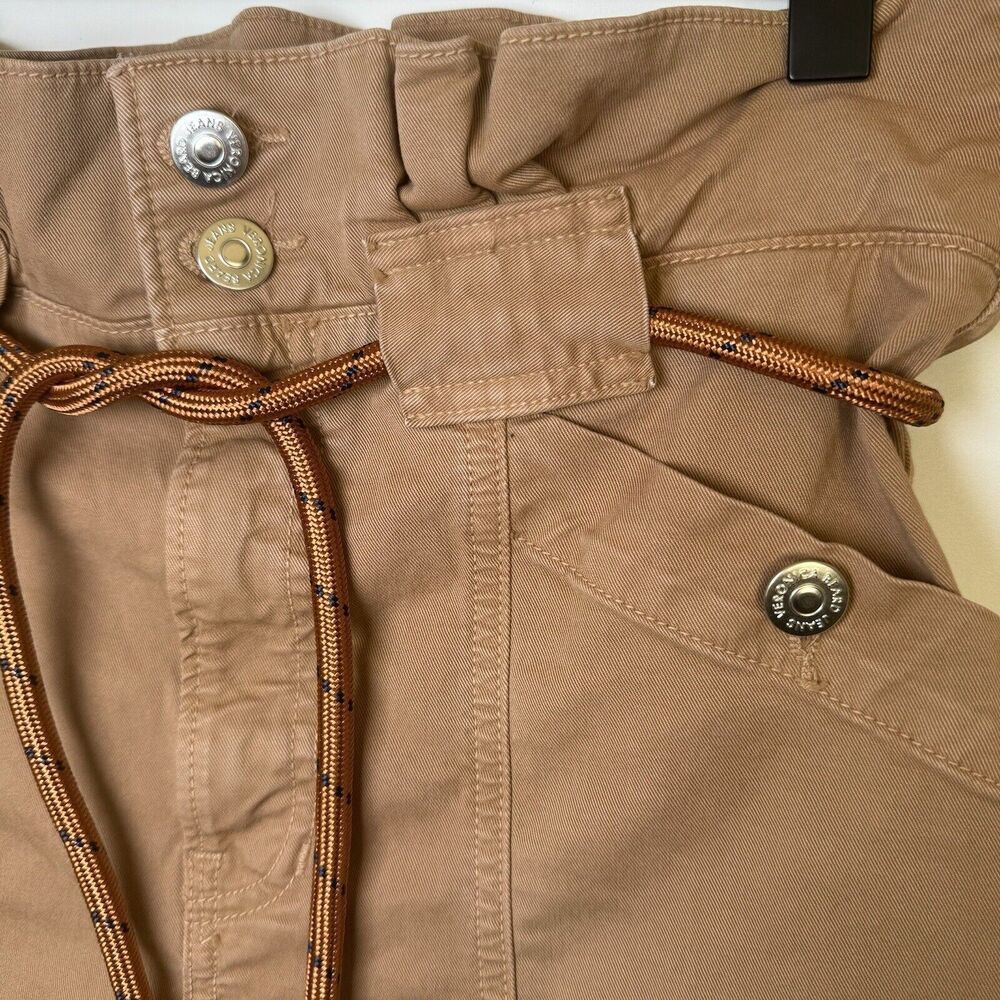 Veronica Beard Pants Womens 29 Karter Straight Leg High Rise Camel Patch Pockets - Picture 6 of 16